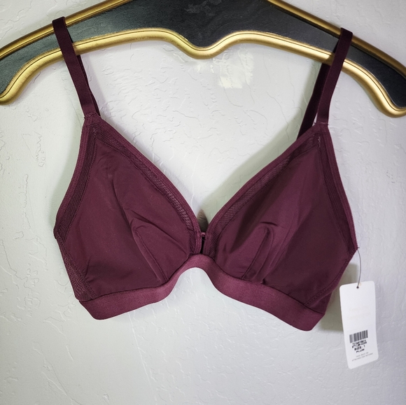 NEW Lively Mesh Trim Plum Bralette Size 1 - Picture 2 of 8